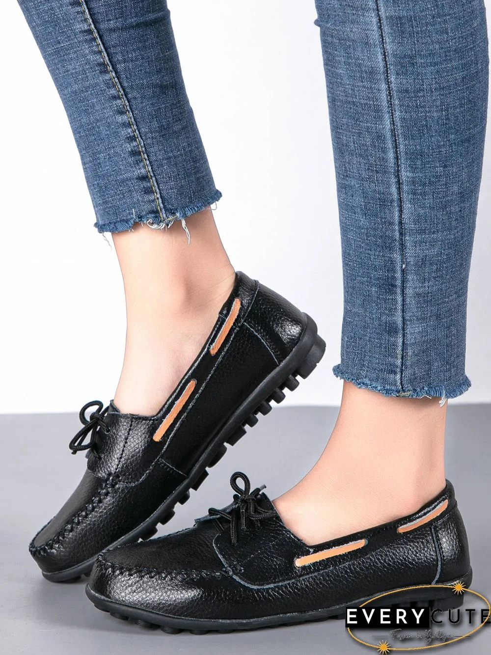 Retro Casual Simple Lace-up Flat Shoes