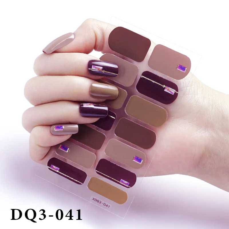 Churchf Nail Stickers Fashion Design Nail Polish Stickers Full Cover Nail Decorations for Manicure Self Adhesive Decals for Nails-Nail Inspo