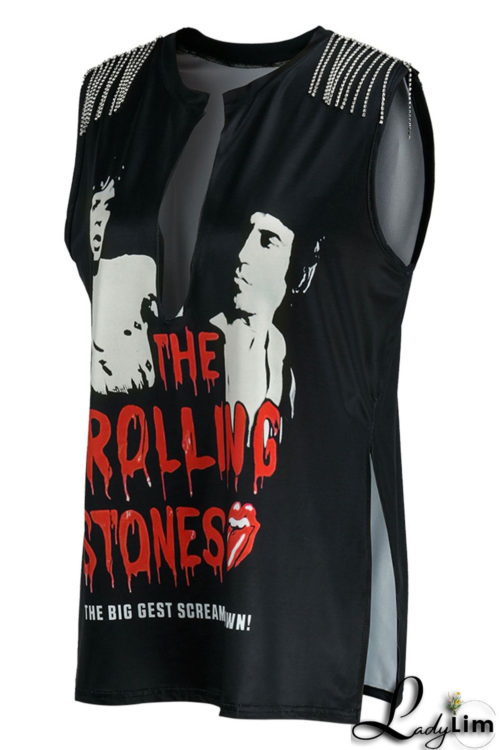 Brown Fashion Casual Print Tassel Patchwork V Neck T-Shirts