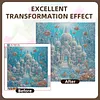 Underwater Castle DIY Full DIY 5D Round Drill Gem Art Diamond Painting Kits 15.75x15.75 in Diamond Dots Paintings Picture Arts Craft Diamond Art Kits for Adults Beginner Home Wall Decor