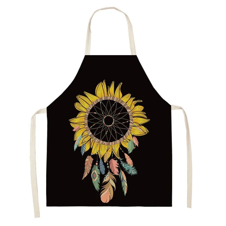 Linen Kitchen Apron - Sunflower letclo 