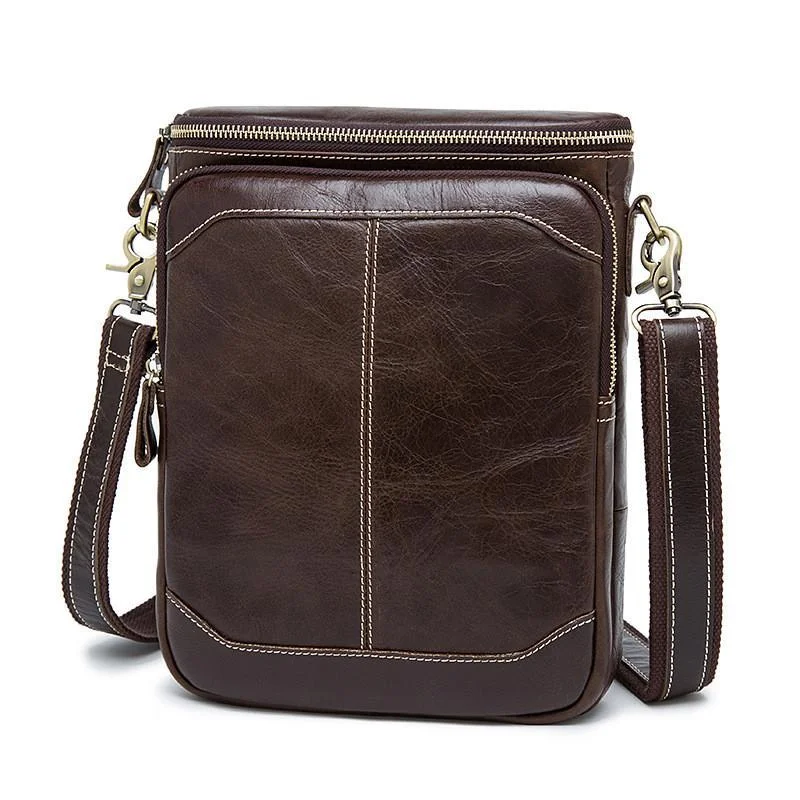 Classic Leather Casual Crossbody Bags Travel Shoulder Packs