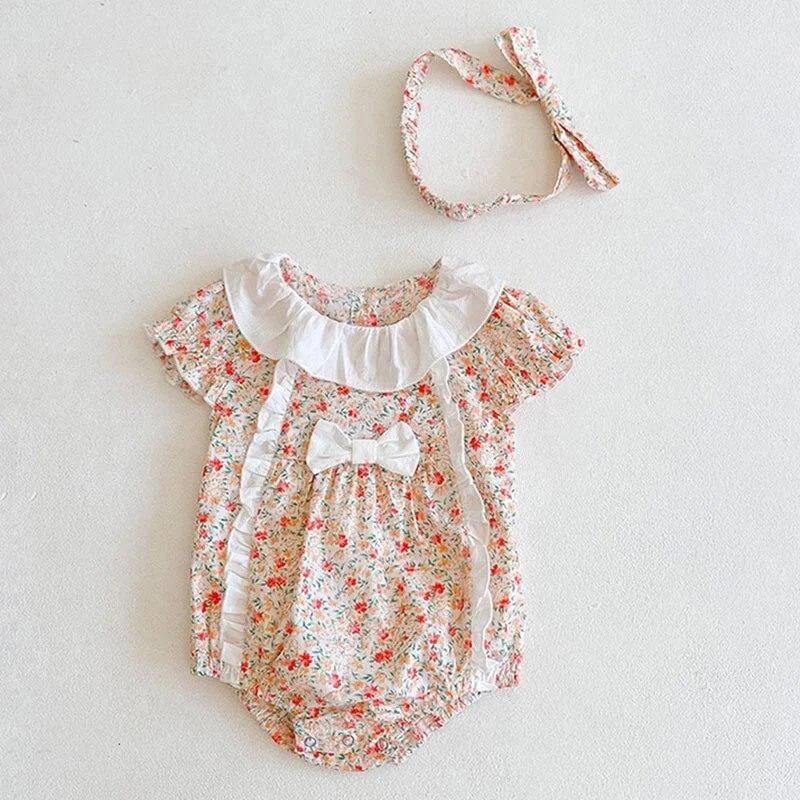 New 2021 Summer Infant Baby Jumpsuits Girls Sleeveless Floral Clothes Baby Girls Clothing Baby Cute Rompers