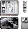 Small cutlery compact, drawer cutlery holder, kitchen drawer silverware organizer, spoon, fork and knife divider short