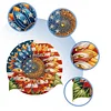 Independence Day Sunflower Double Sided - 5D DIY Pendant