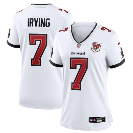 Women's Tampa Bay Buccaneers #7 Bucky Irving  White 50th Season White Game Jersey