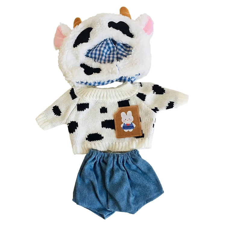 For 16" Full Body Silicone Baby Doll Cow Trio Set Accessories