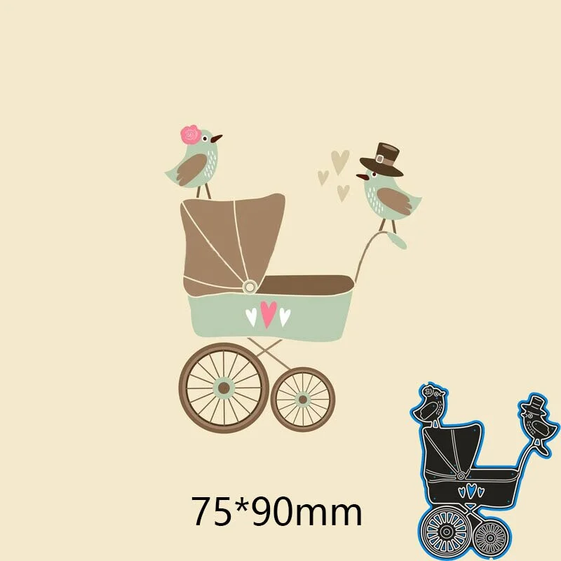 Metal Steel Cutting Dies Baby Supplies Goods Ddecoration Frames DIY Scrap Booking Photo Album Embossing Paper Cards 10.5*8.4 cm