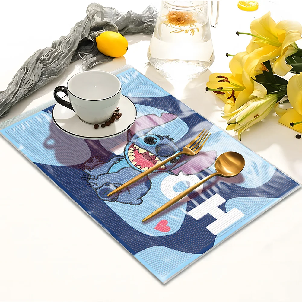 DIY Stitch Diamond Painting Placemat Diamond Crafts Projects for Kids Adults