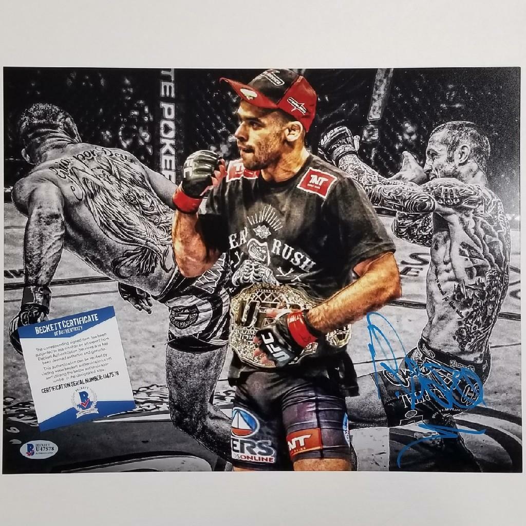 Renan Barao signed 11x14 Photo Poster painting UFC MMA Autograph ~ Beckett BAS COA