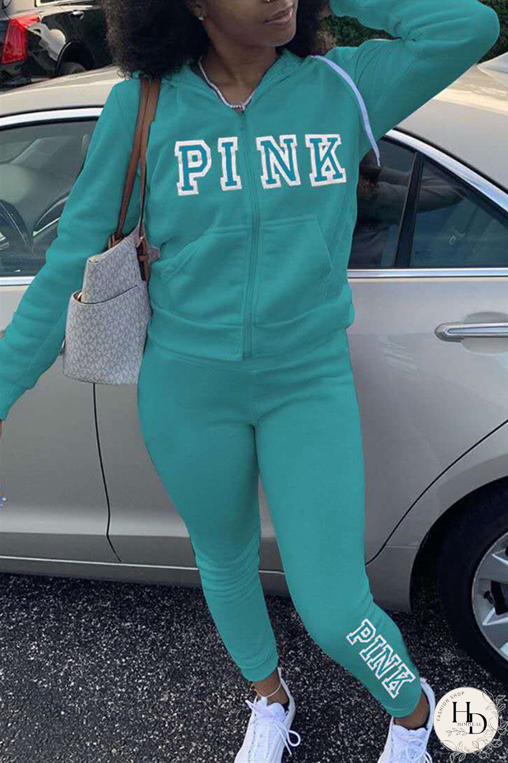 Red Fashion Casual Long Sleeve Hooded Collar Regular Sleeve Regular Letter Embroidery Two Pieces