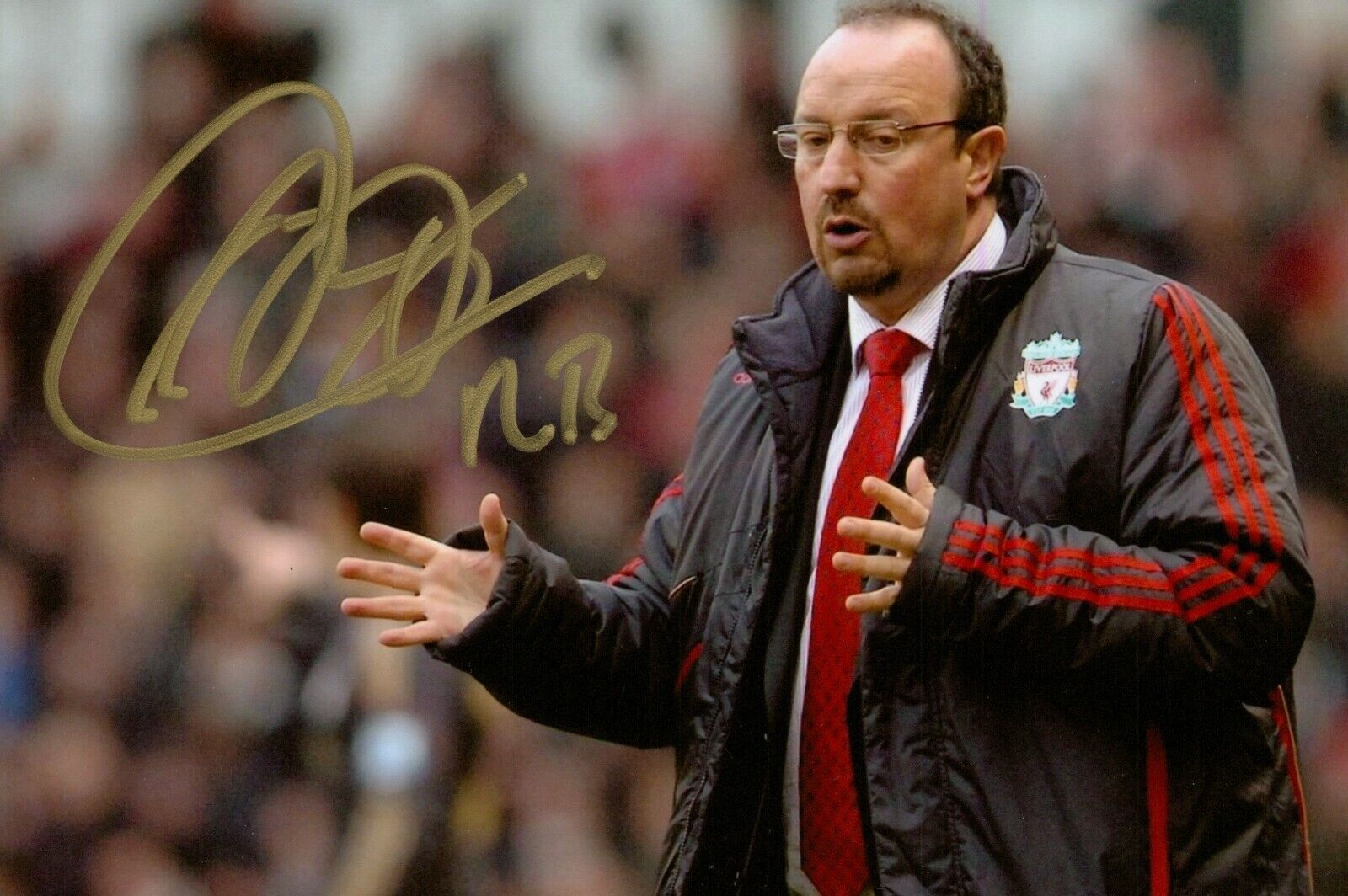 Rafa Benitez Signed 6x4 Photo Poster painting Liverpool Istanbul 2005 Genuine Autograph + COA