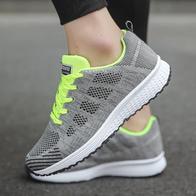 Women's Sneakers Casual Shoes Flats Air Mesh Breathable Trainers Ladies Shoes Female Sneakers Women Shoes Basket Tenis Feminino