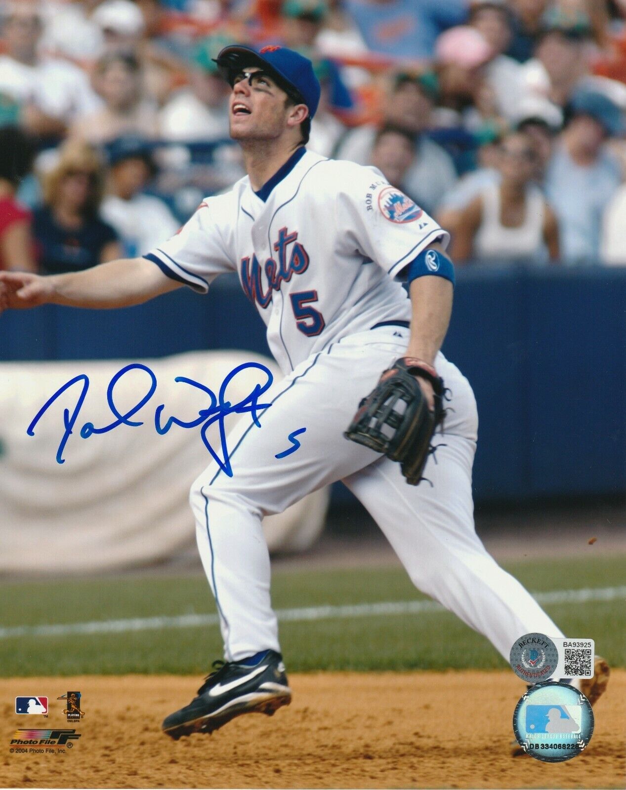 DAVID WRIGHT Signed New York METS 8x10 Photo Poster painting w/ Beckett COA (BAS)