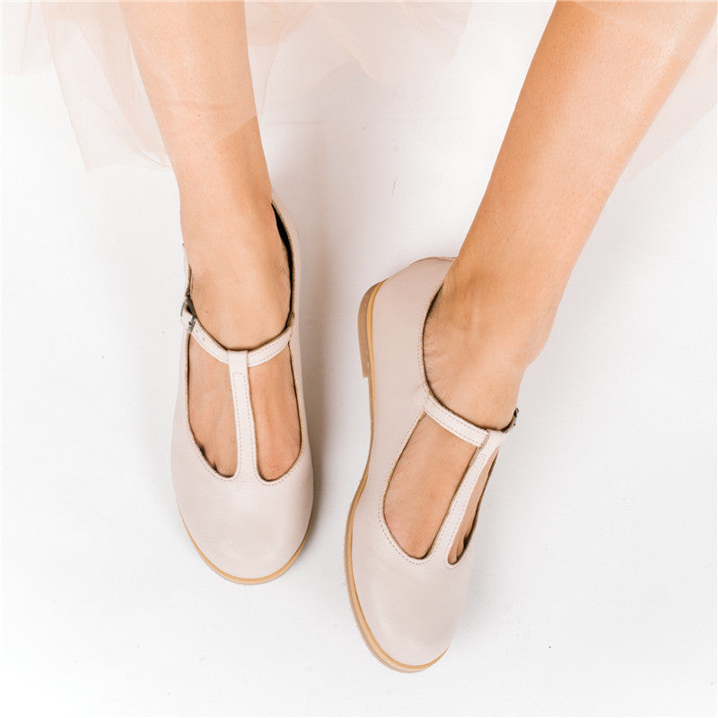 Comelyy Comfortable flat buckle pumps mumuwear