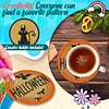 6pcs Halloween DIY Special Shape Diamond Painting Wooden Coasters