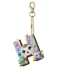 (US Only)PET Double Sided Special Shaped Easter Alphabet DIY Diamond Painting Keychain