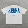 Jesus Saves Print Short Sleeve T-Shirt