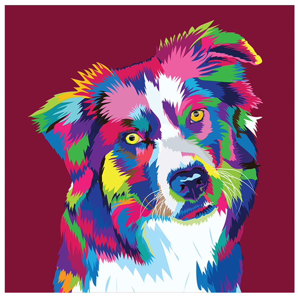 

30*30CM-Round Drill Diamond Painting-Dog, 501 Original