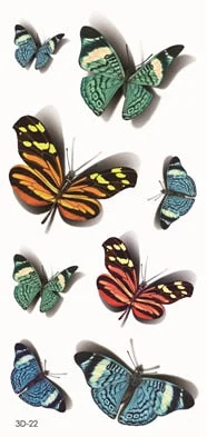 Waterproof Temporary Tattoo Sticker Butterfly Fake Tatto Flash Tatoo leg Arm hand foot tatouage for Girl Women lady