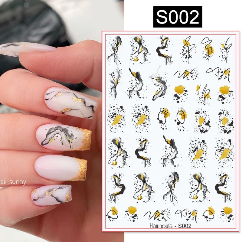 Winter Xmas 3D Nail Sticker Christmas Elk Santa Snowflake Deer Cartoon Slider Design Polish Nails Decals Nail Art DIY Decor-Nail Inspo