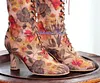 Flower print Boots Canvas Boots Eco fabric Boots Victorian Boots Retro Boots Regency Boots Bohemian Boots 1900 style Boots Boho Booties