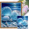 Coast Blue Seashells-11CT Stamped Cross Stitch 40*50cm tapestrymarket