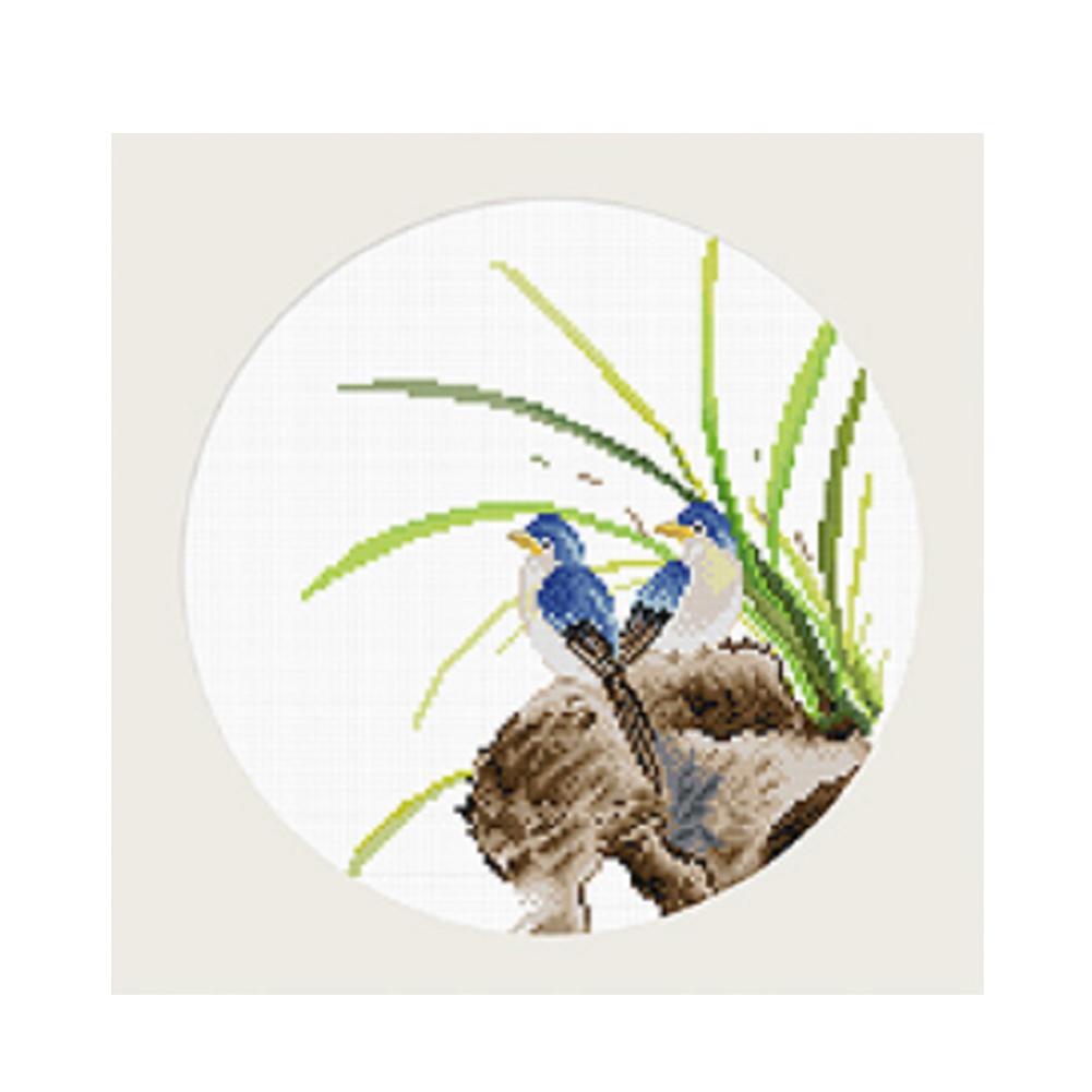 

Orchid - 11CT Stamped Cross Stitch - 37*37CM, 501 Original