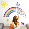 Inspiring Words Sun Rainbow Wall Sticker Home Kids Room Decor