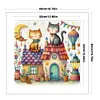 Cat And House-11CT Stamped Cross Stitch 40*40cm/15.75*15.75in tapestrymarket