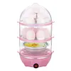 110V/220V Electric Egg Boiler 3-Layer Automatic Corn Steamer Rapid Heat Poacher
