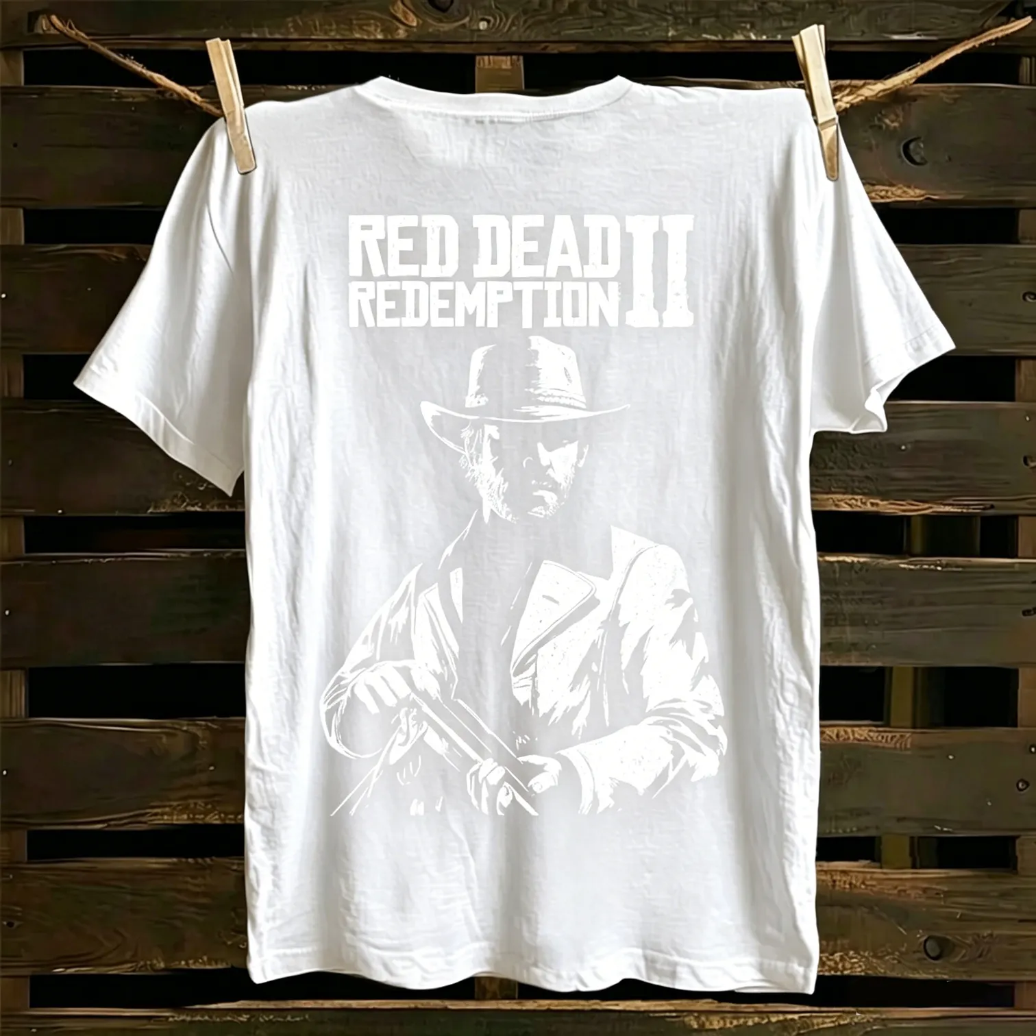 Western Style Gaming Graphic Cowboy T-Shirt