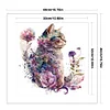 Flowers And Cat - 16CT Stamped Cross Stitch 40*40cm/15.75*15.75in