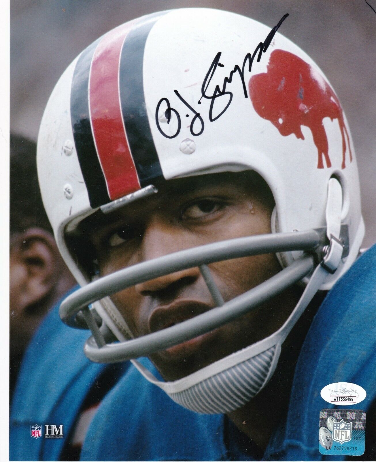 O.J. SIMPSON BUFFALO BILLS JSA AUTHENTICATED ACTION SIGNED 8x10 Photo Poster painting