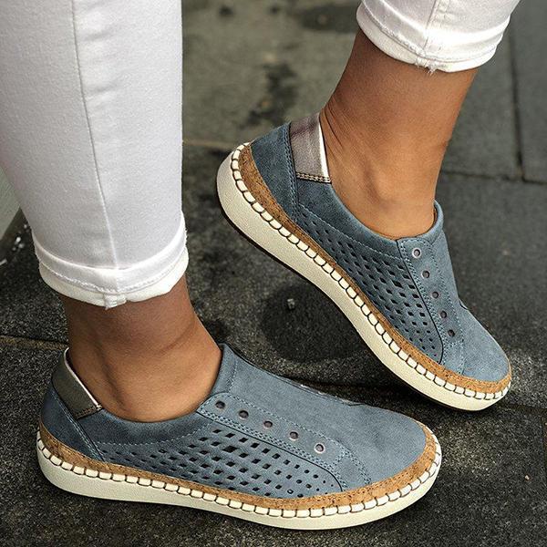 Women's Casual Slip On Hollow-Out Sneakers