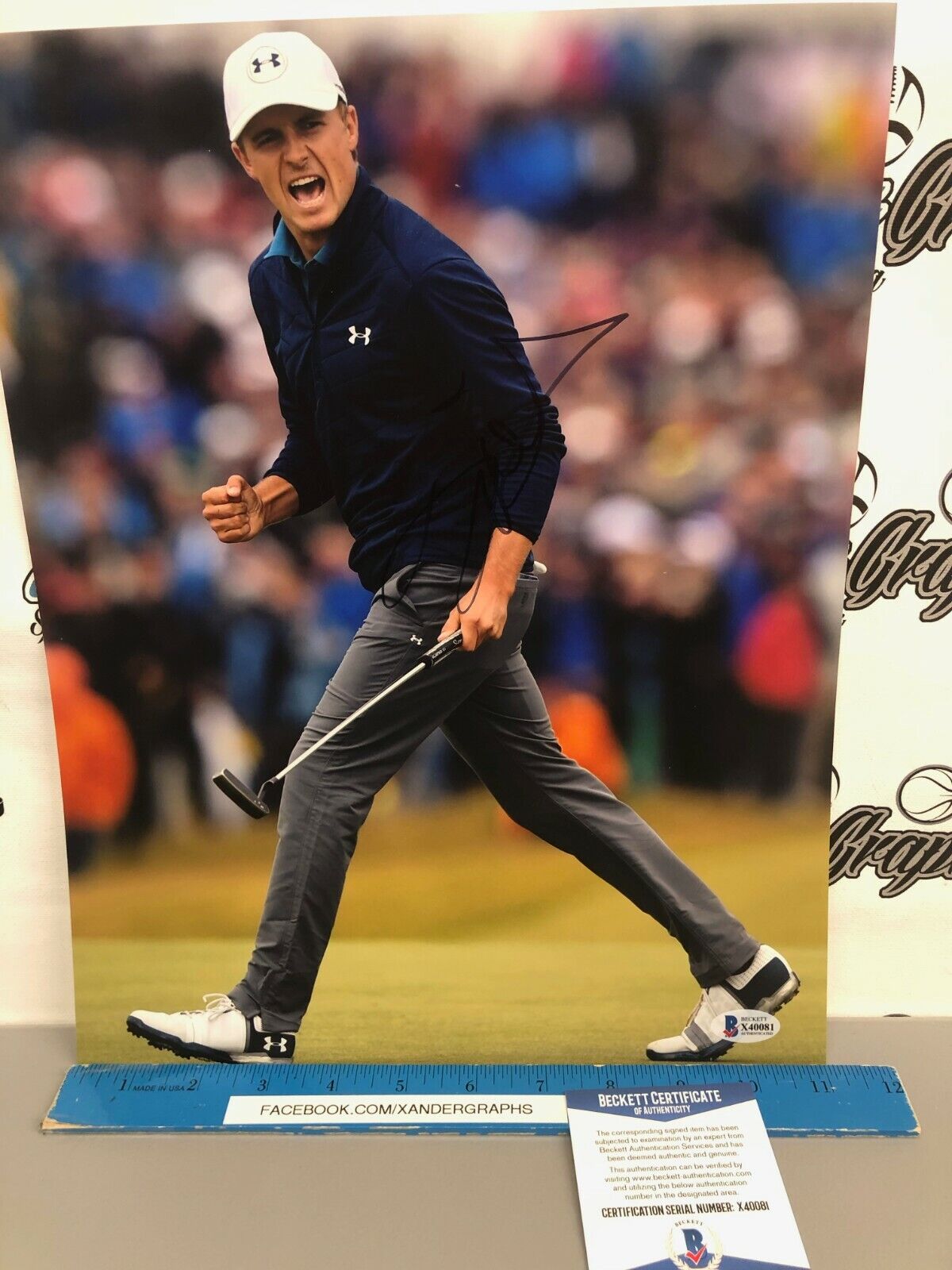 JORDAN SPIETH PGA GOLF SIGNED AUTOGRAPHED 11X14 Photo Poster painting-BECKETT COA BAS Masters