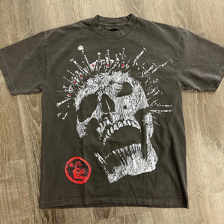 Sopula Retro Skull Graphic Cotton T-Shirt