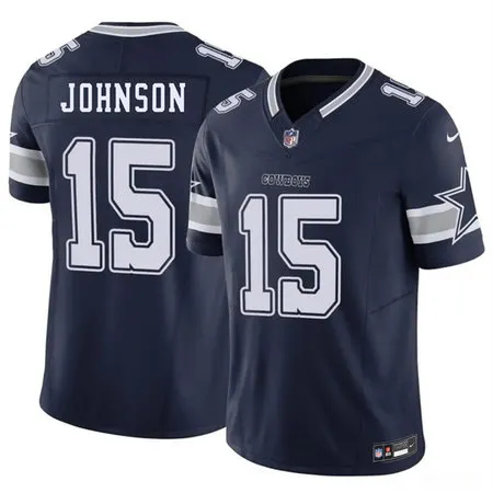 Youth Dallas Cowboys #15 Tyler Johnson Navy 2026 NFL Draft Vapor F.U.S.E. Limited Jersey