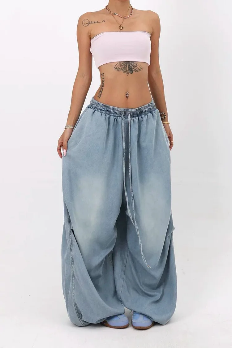 Loose Fit Wide Leg Street Jeans