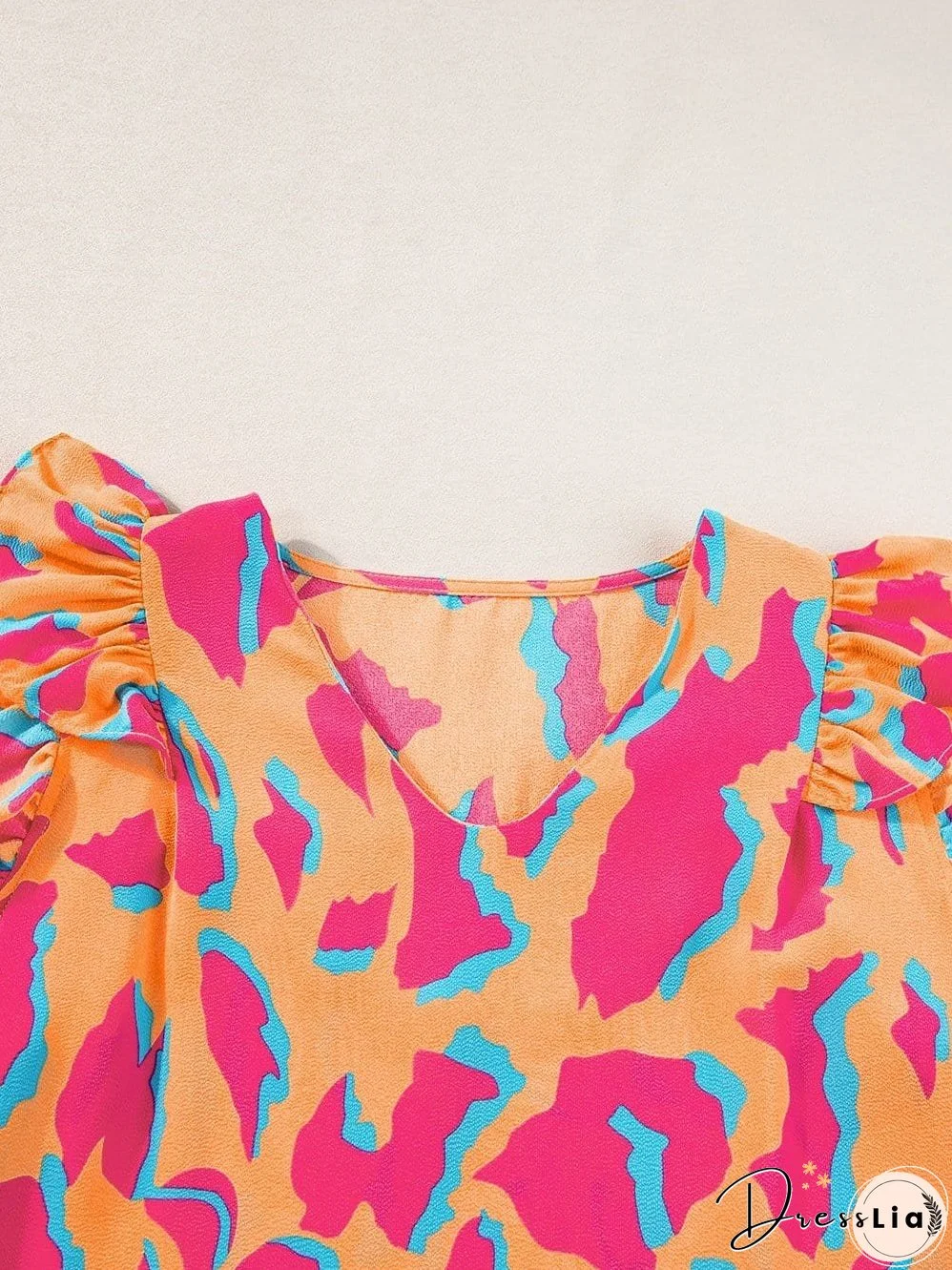 Casual Ruffle Sleeve Blouse