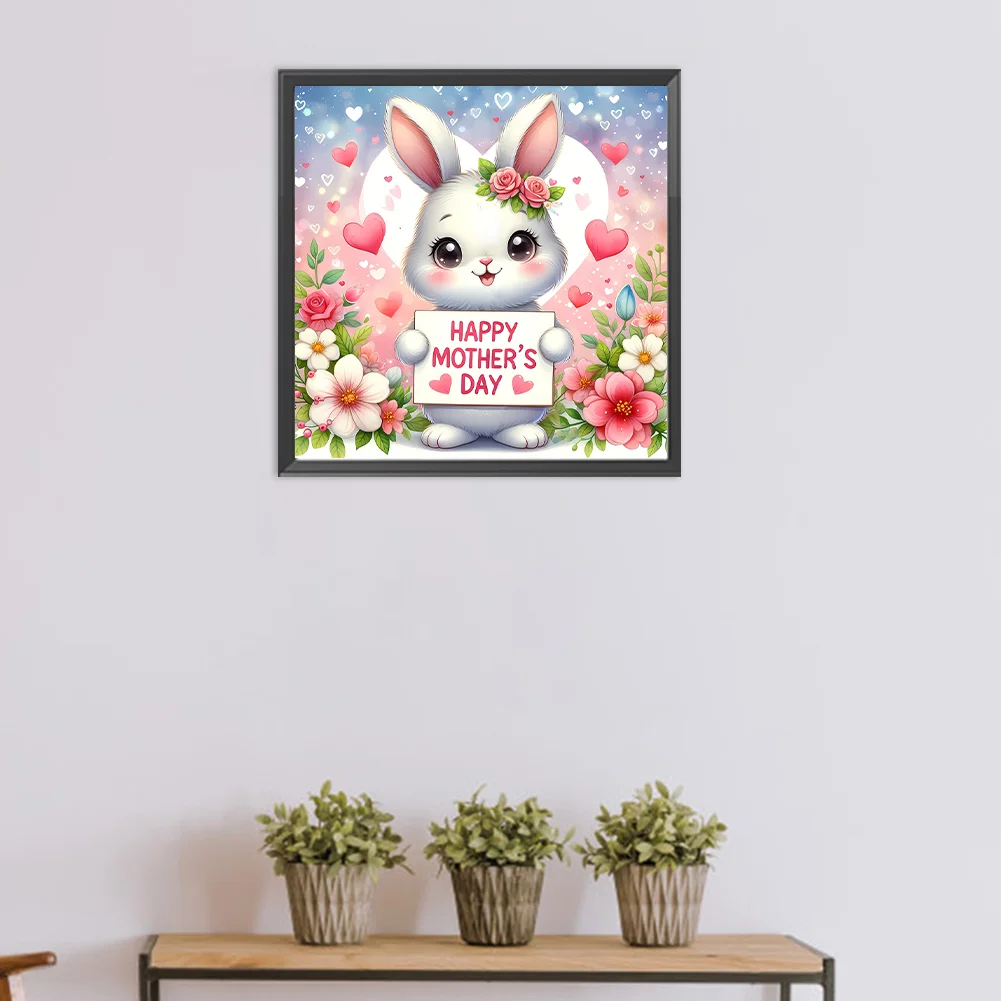 DIY Paint By Number 40*40cm - Mother'S Day Bunny Congratulations