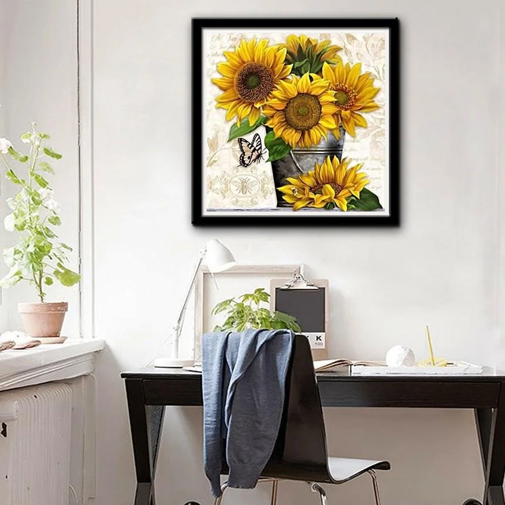 Diamond Painting - Full Round Drill - Tenacious Sunflower
