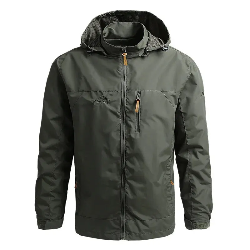 Men's Water-Resistant Shell Jacket &ndash; All-Weather Explorer &ndash; Desert