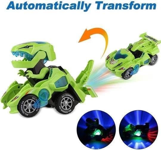 led dinosaur transformation car toy