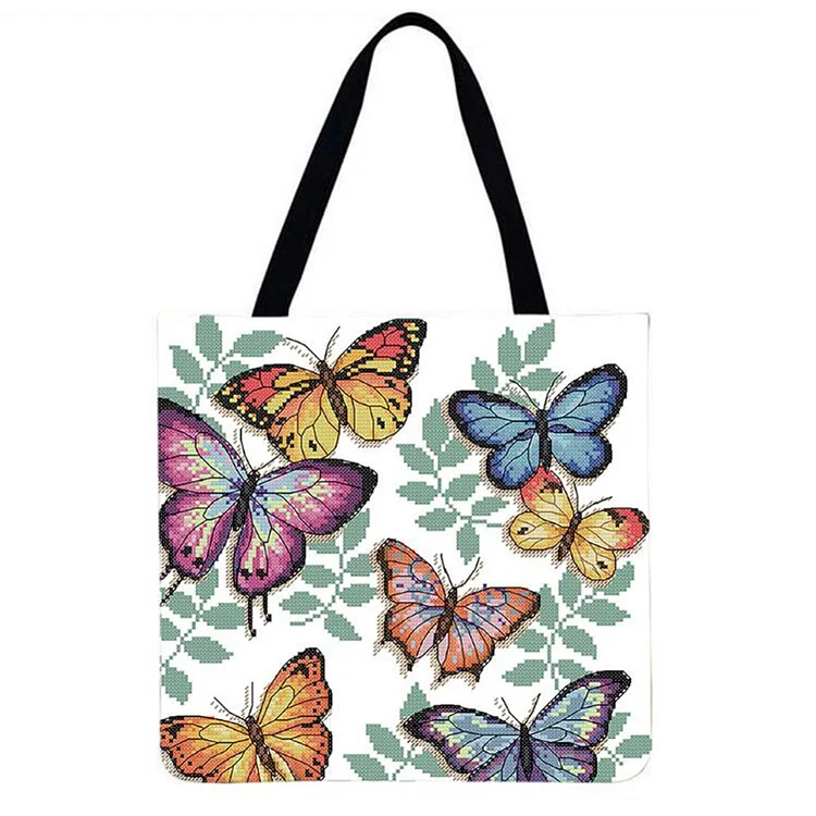 Linen Eco-friendly Tote Bag - Butterfly