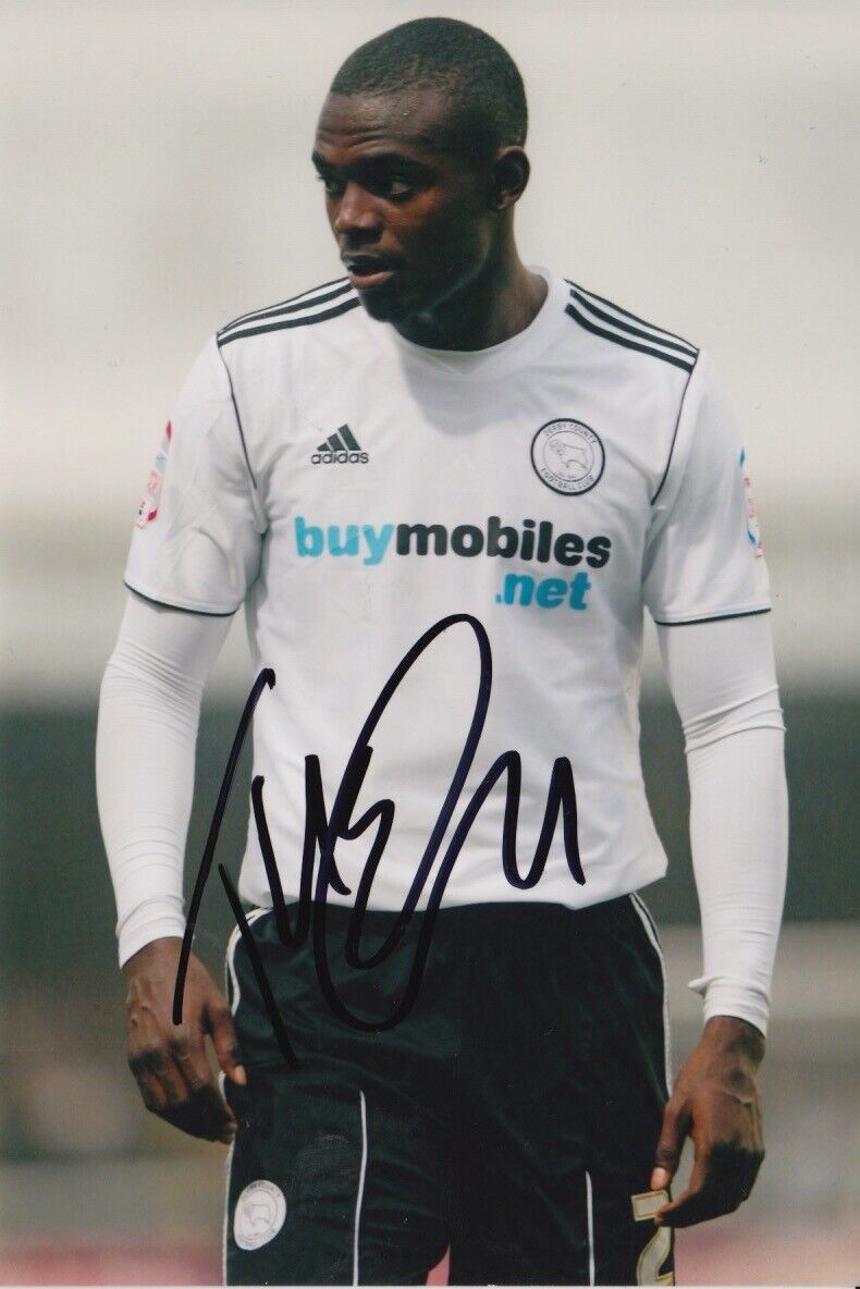 THEO ROBINSON HAND SIGNED DERBY COUNTY 6X4 Photo Poster painting.