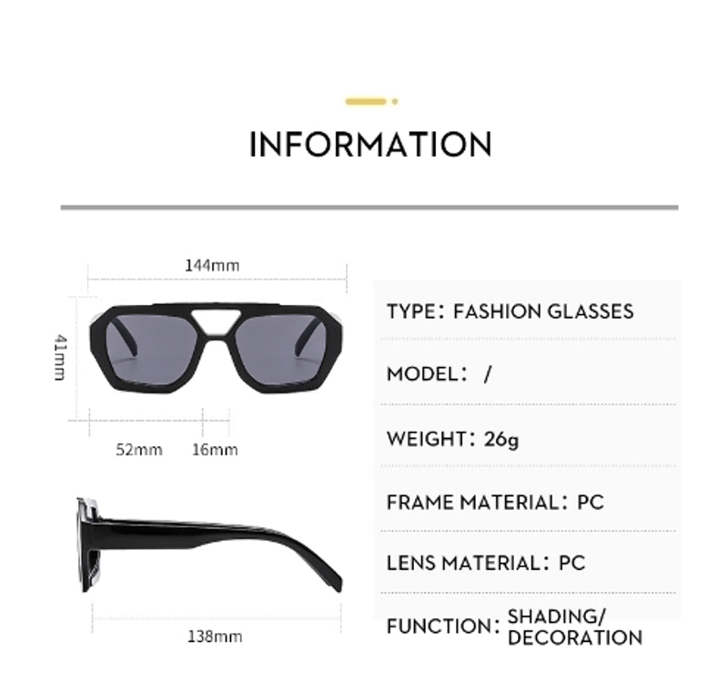 IG Style Retro Sports Geometric Leopard Pc Avaitor Full Frame Women’s Sunglasses