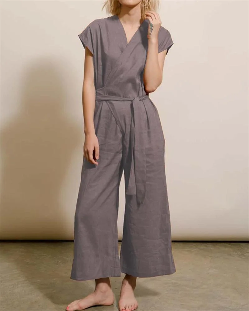 Women's Solid Color Jumpsuit