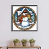 Weihnachtsschneemann - speziell geformtes Diamantgemälde - 30 * 30cm
