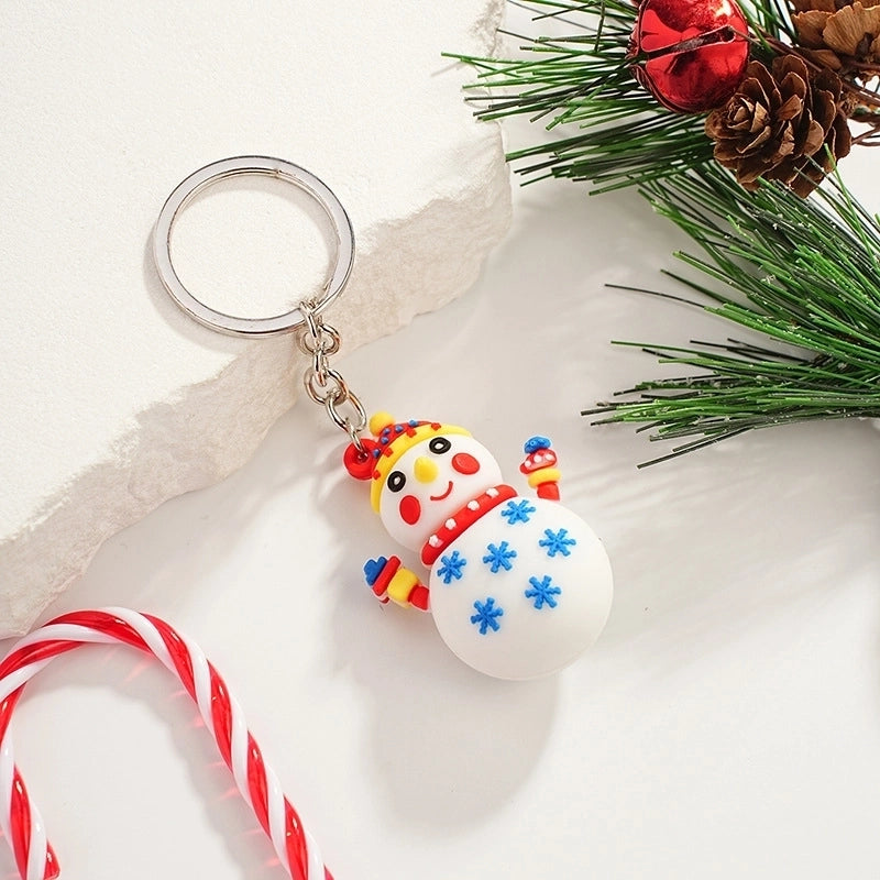 Cartoon Style Snowman Alloy Christmas Women’s Keychain